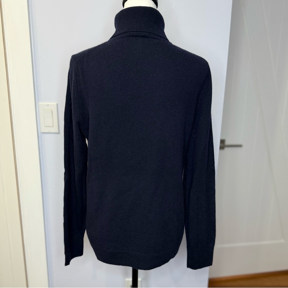 Talbots Women’s Elegant Navy Cashmere Turtleneck Sweater. Size L. Like new! - Picture 3 of 7